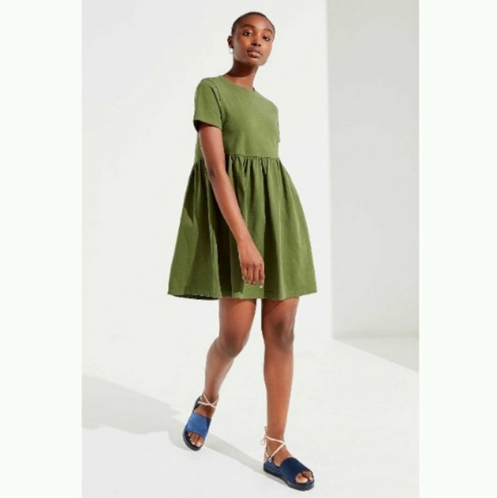 Urban Outfitters. Olive Green Babydoll Dress - Picture 11 of 11